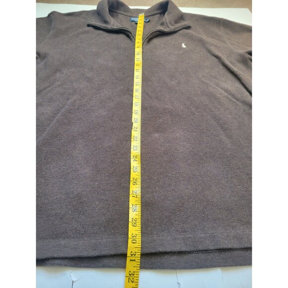 Polo By Ralph Lauren 100% Cotton Chocolate Brown Long Sleeve Pullover Size 3X - Picture 8 of 9